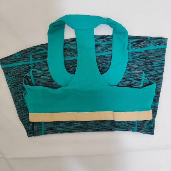 Lululemon Scoop Neck Tank Space Dyed Teal Heather Size 8 - Picture 6 of 7